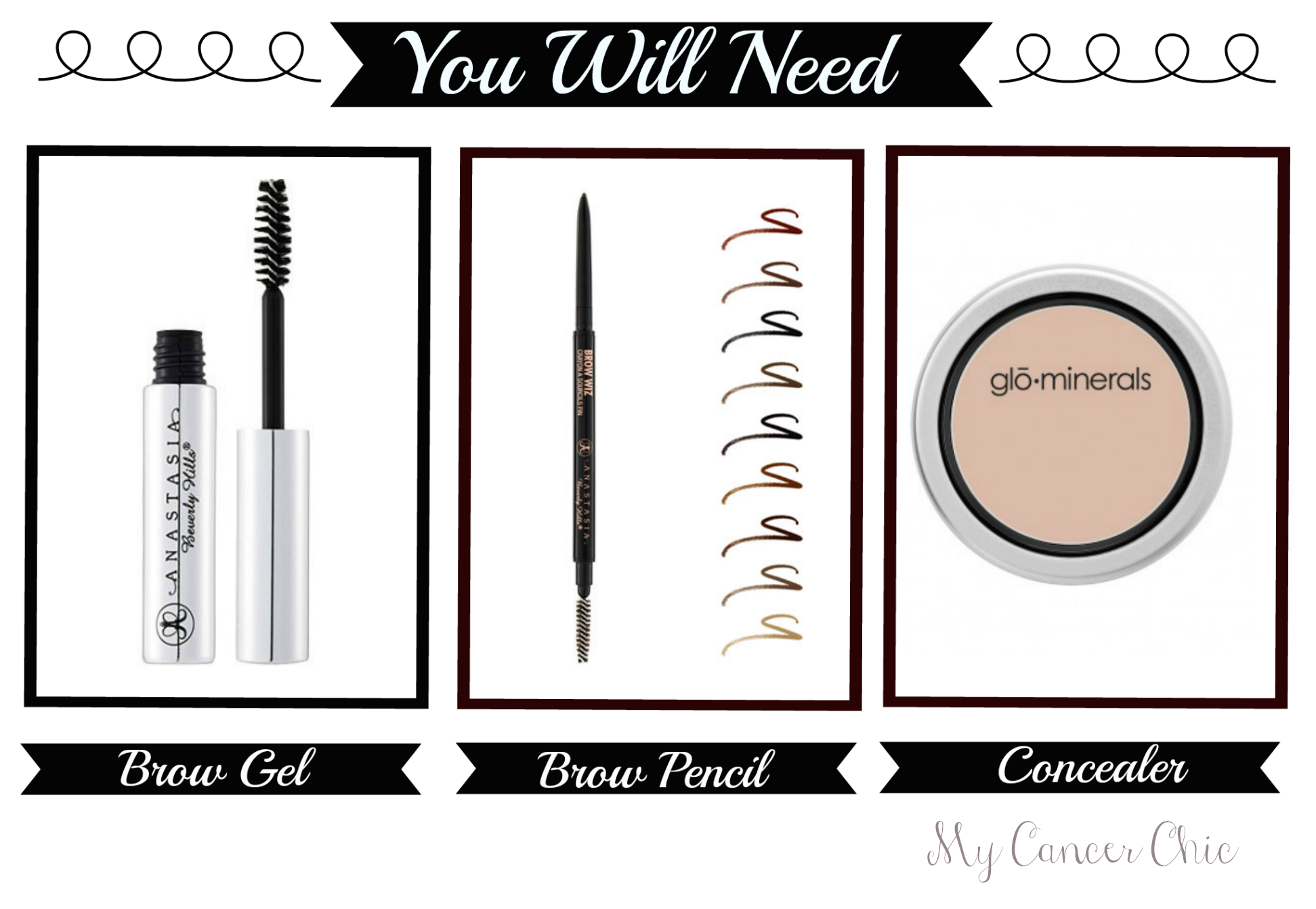 Natural Eyebrows products to create Brow Pencil, Brow Gel
