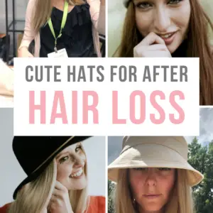 women with hairloss in hats