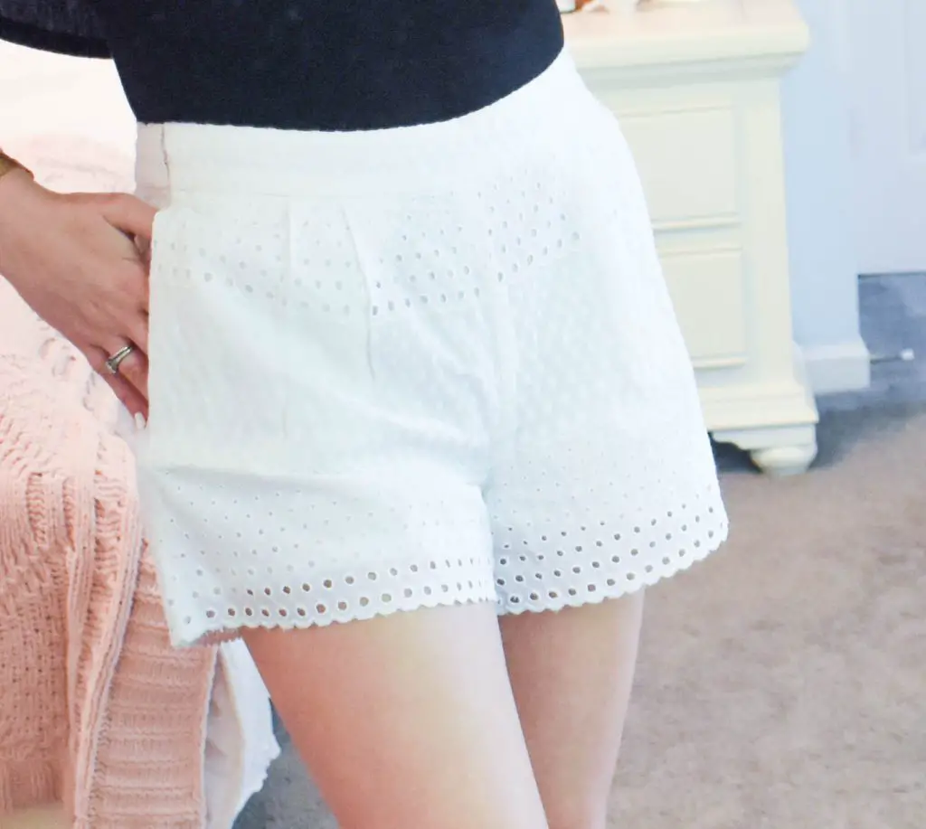 J Crew Factory_White Eyelet Shorts