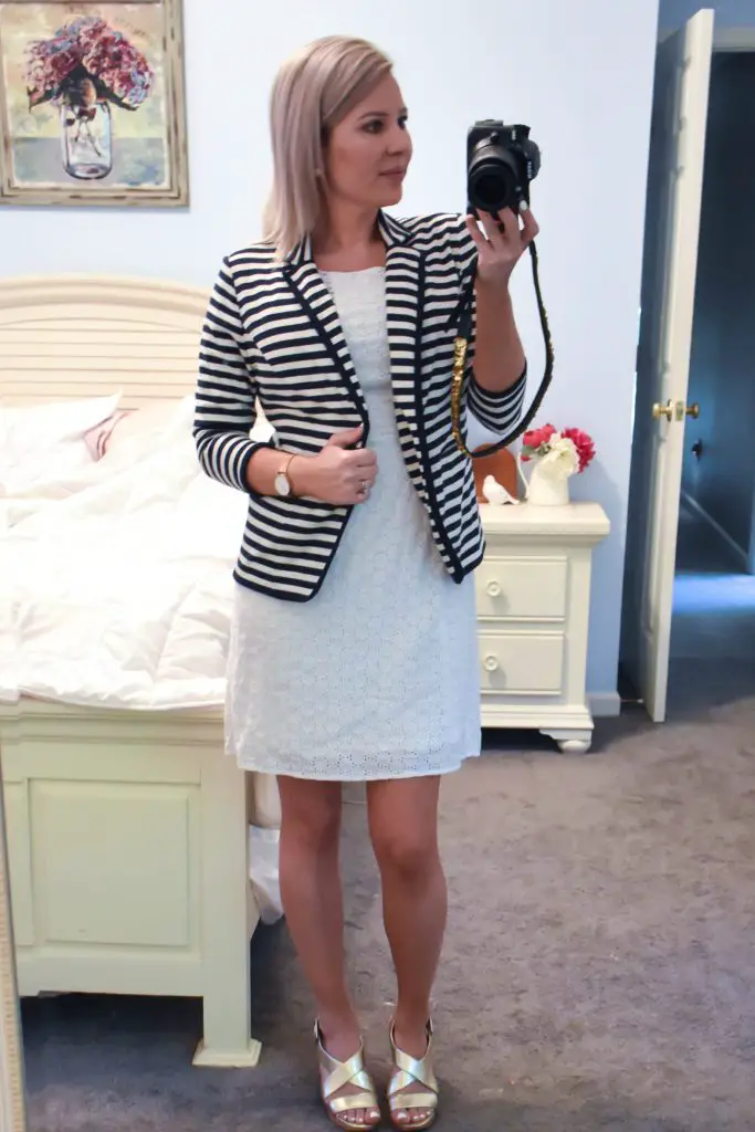 Striped Blazer, Sumemr Style on a Budget