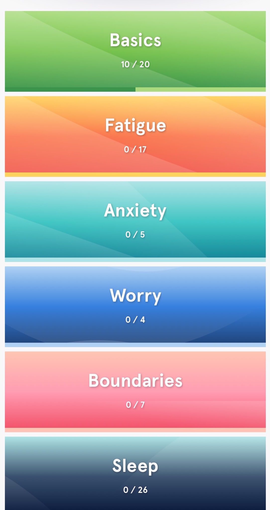 Managing Cancer Related Fatigue | Untire App Homescreen