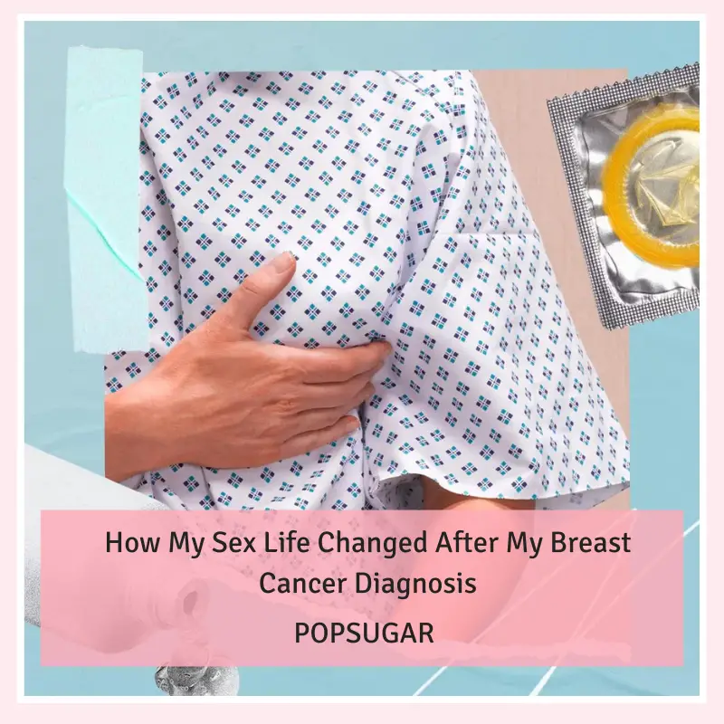 sex after. breast cancer featured image woman holding breast.
