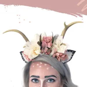 Halloween Deer Makeup & Antler Tutorial