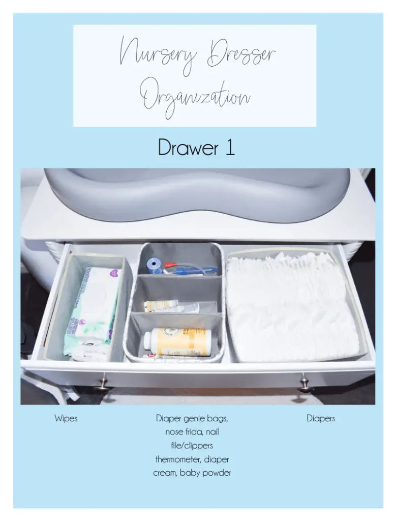 Nursery Dresser Organization_Baby Boy