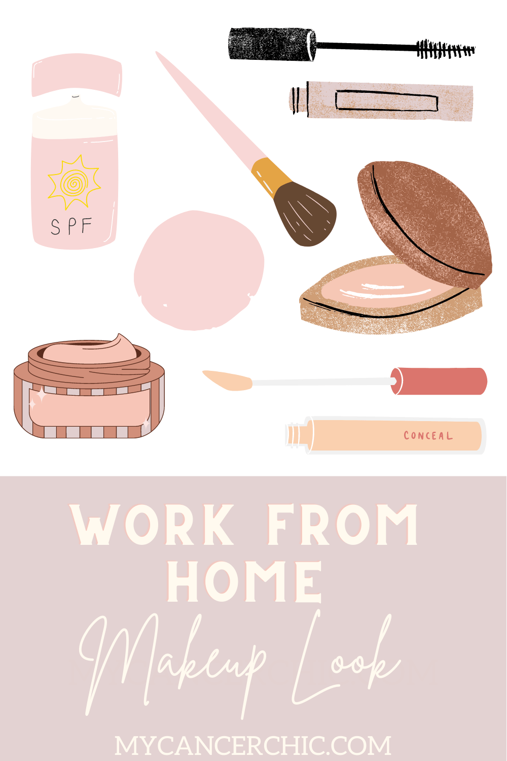 work from home makeup look _collage