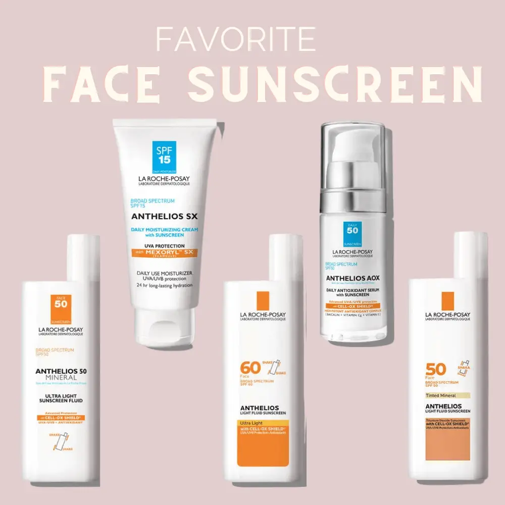 la roche posay face sunscreen collage