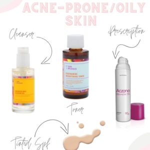 Morning skincare products skincare routine for acne-prone