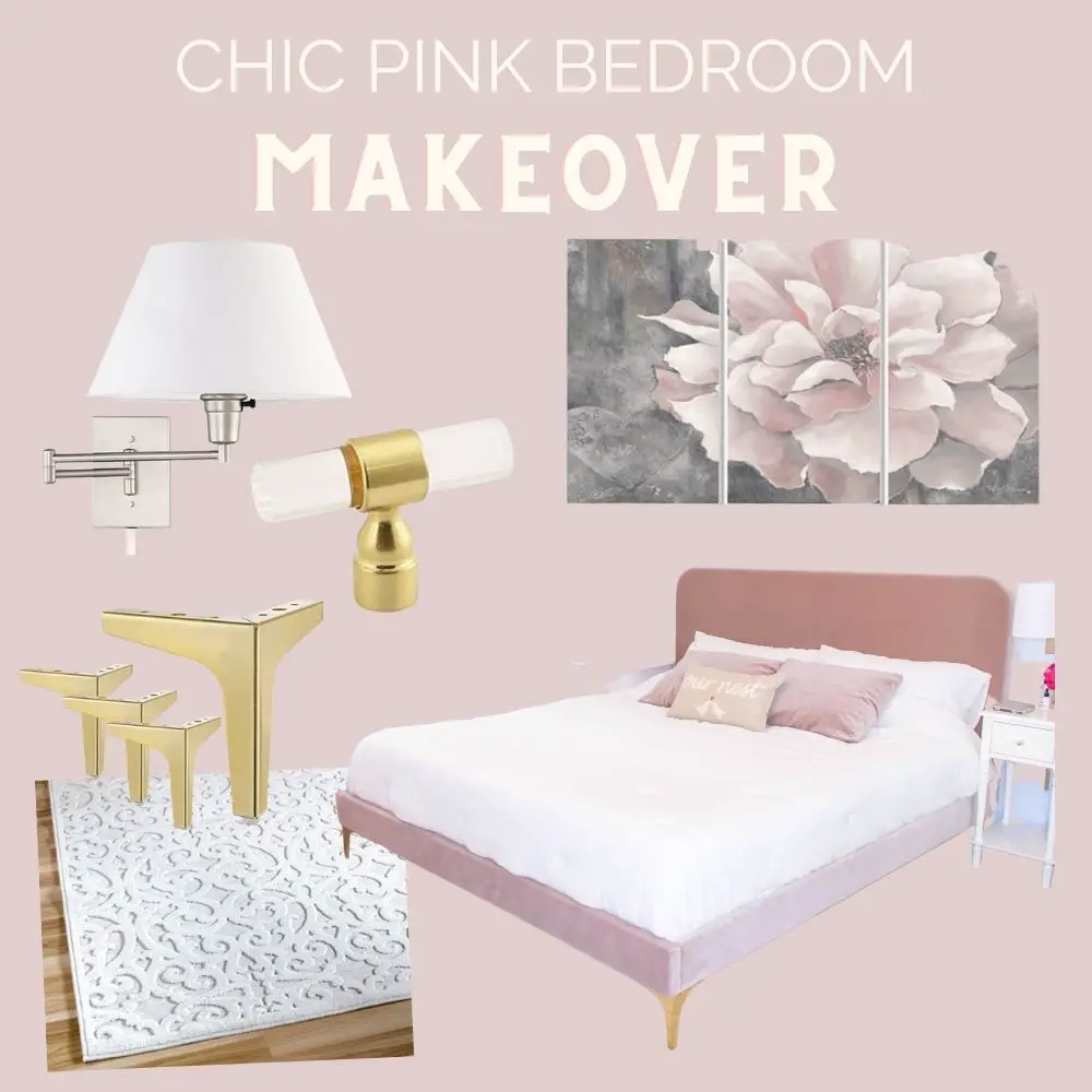 CHIC PINK UPHOLSTERED BEDroom decor