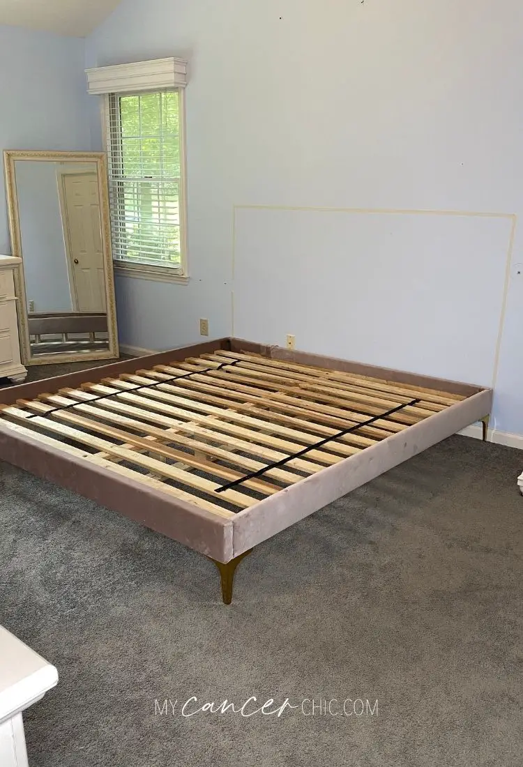 CHIC PINK UPHOLSTERED BED frame DIY