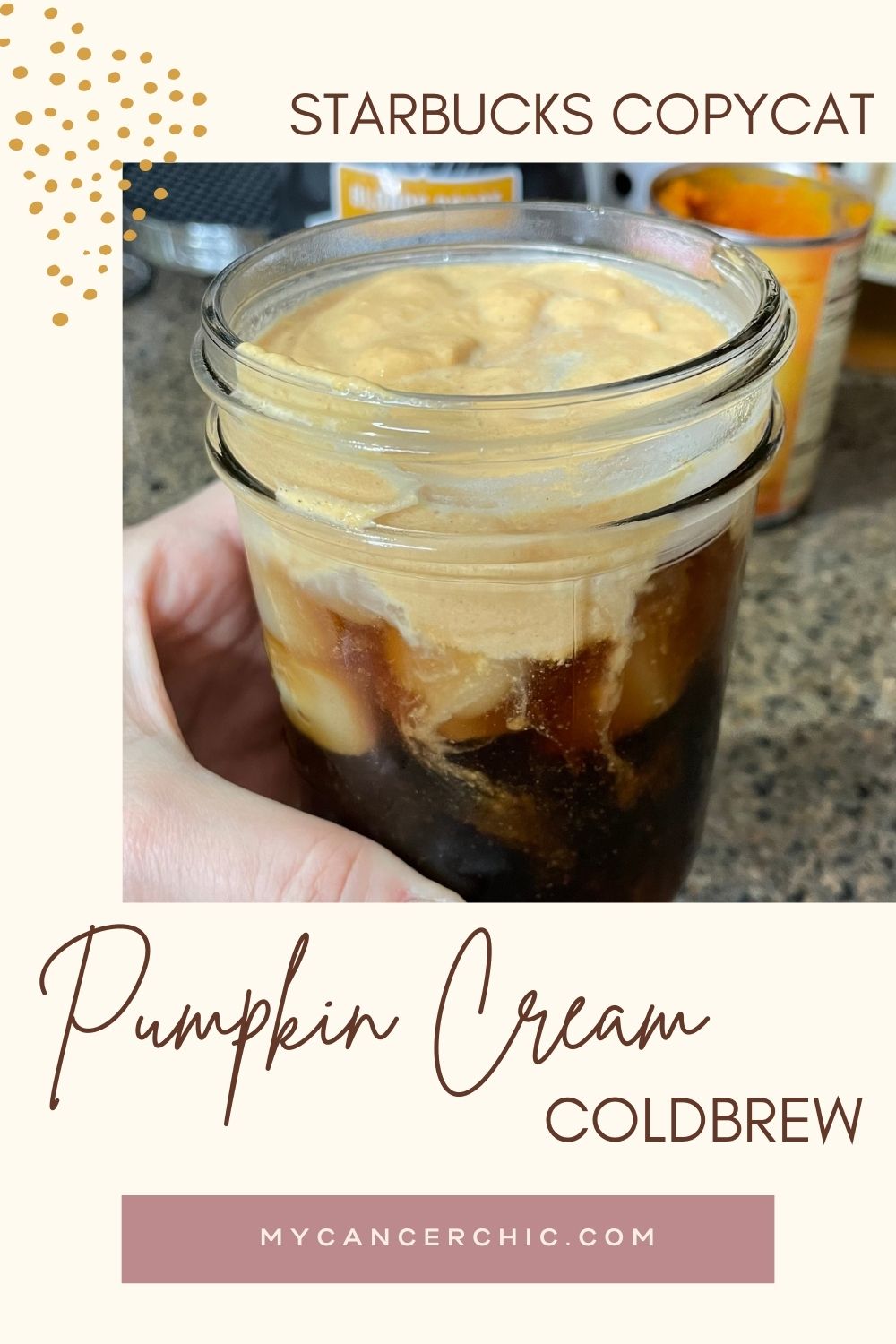 Fall Coffee Recipes - pumpkin cream cold brew