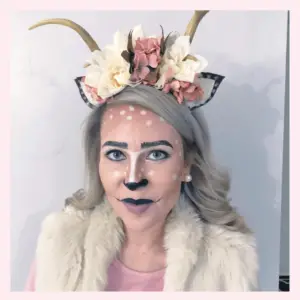 Halloween Deer Makeup & Antlers Costume