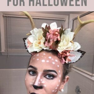 Deer Makeup for Halloween (DIY Antler Tutorial Included!)