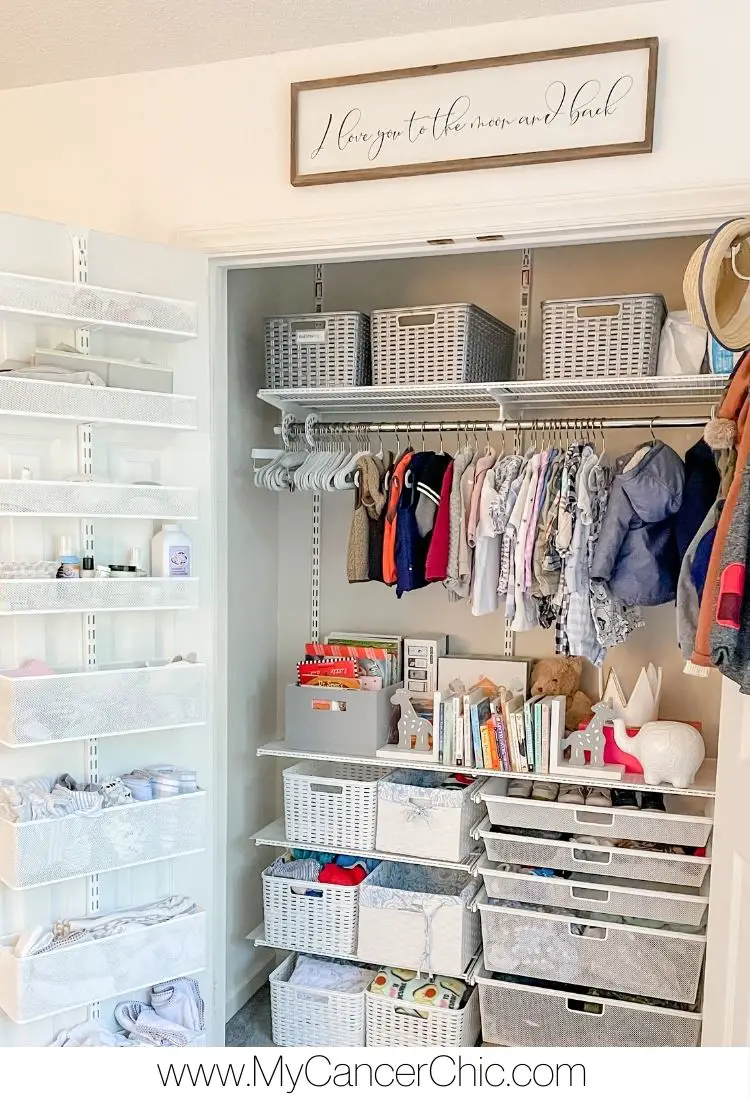 closet storage to organize toddler bedroom