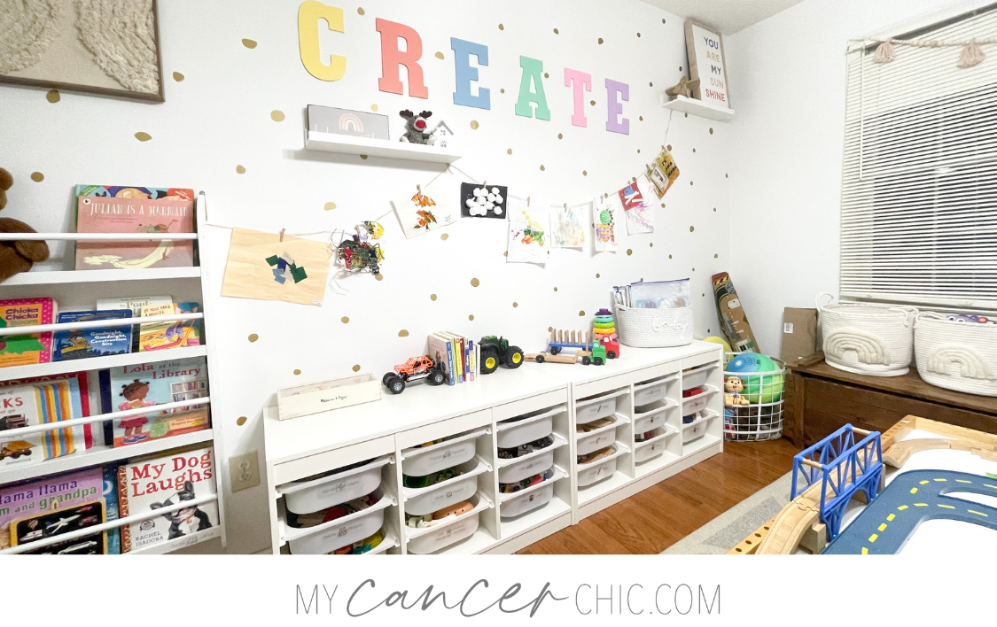 Playroom Organization and Storage Makeover_Ikea trofast playroom toy storage