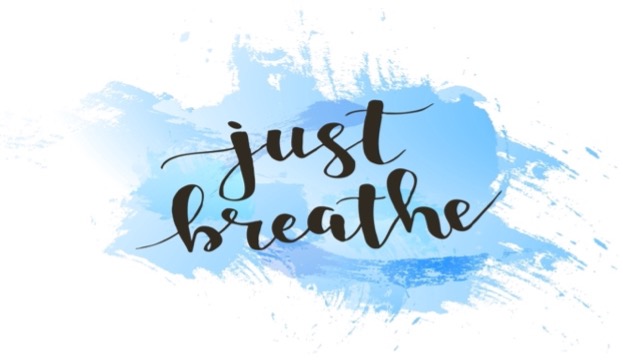 just breath painted quote