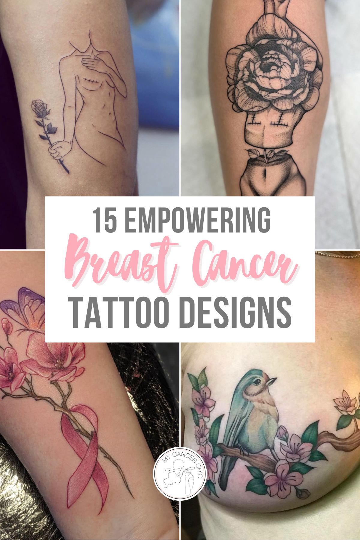 Empowering Breast Cancer Tattoo Designs