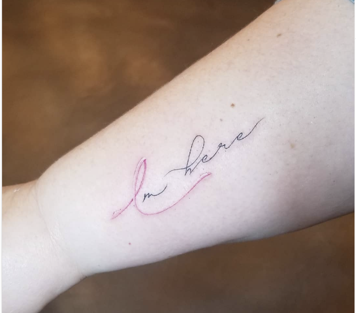 My first tattoo Done around one of my port scars Just a reminder we are  stronger than we often feel Youll find a lot of pride in that strength   rleukemia