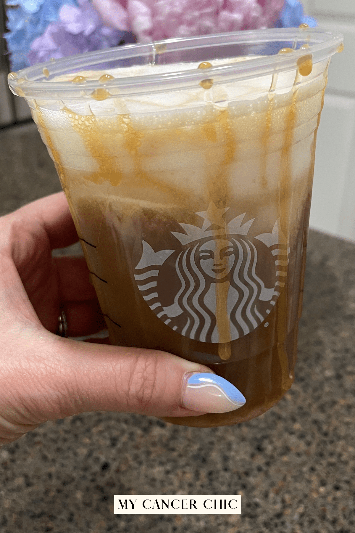 Dairy-free starbucks drinks with caramel drizzle