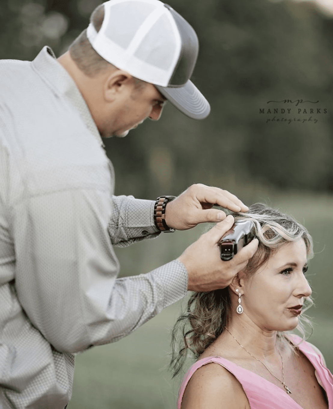 Breast cancer photoshoot hair loss