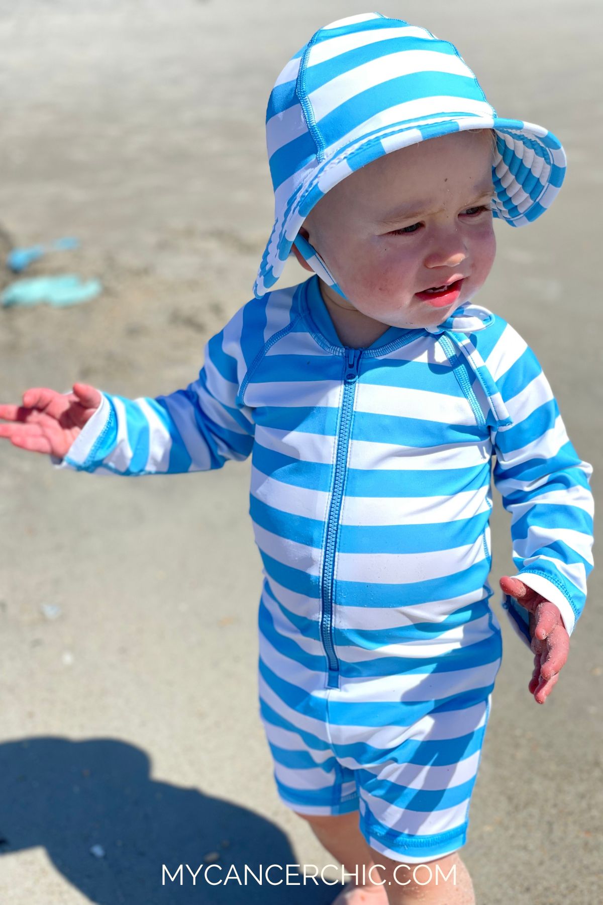toddler on the beach