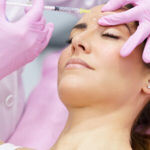 women receiving Botox injection