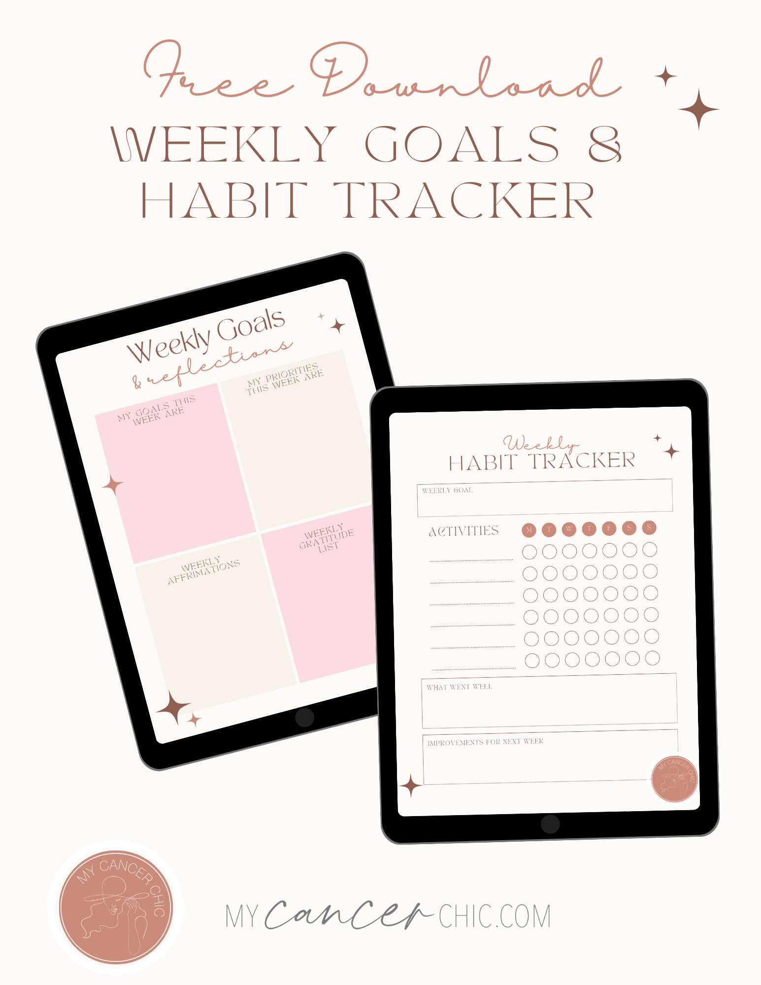 weekly goals and habit tracker