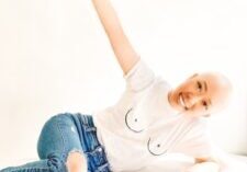 bald woman with boob shirt | Lessons for Cancer Survivors